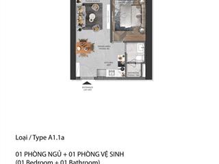 Bán ch 1pn, tầng cao hướng đẹp vip nhất tòa a4 dự án eaton park, quận 2, tp.hcm.