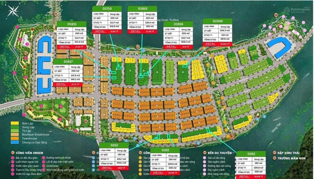 Nhà liền kề dự án sungroup trục d6 thông 3 đảo vị trí kinh doanh giá 14 tỷ 780