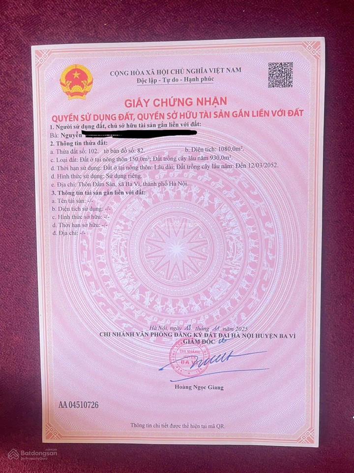 Hàng mới f0 36.11m mặt đường trục chính thông thoáng ô tô tránh đầu tư phân lô nghỉ dưỡng nhà xưởng