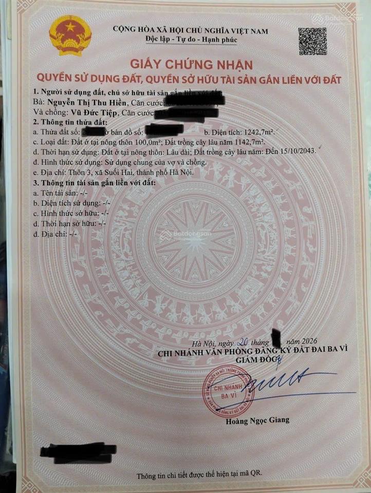 Lô đất ba trại mặt đường nhựa huyện lộ, giá siêu rẻ gần mọi tiện ích thích hợp mở nhà xưởng