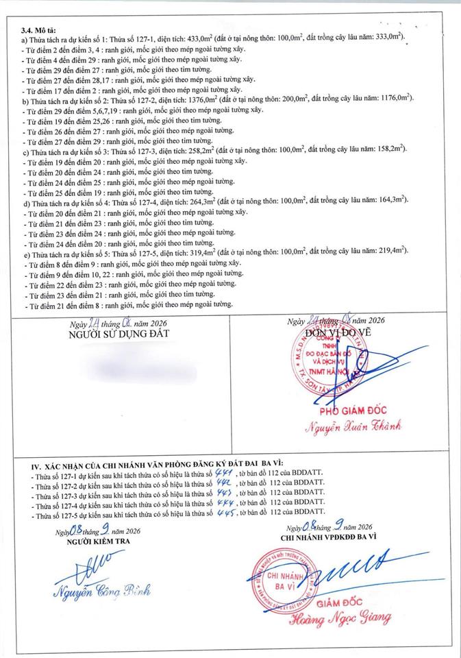 Chỉ 990tr sở hữu ngay 430m2 đất ba vì  sẵn 100m2 ont, cách đường xe bus chạy 200m, trường học 700m