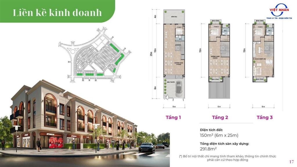 Căn liền kề kinh doanh mặt đường 28m, khu đô thị vsip nghệ an 1