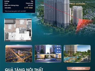 Căn hộ đẹp tòa sapphire  gem park chỉ 3 tỷ, thanh toán 30% nhận nhà 2027