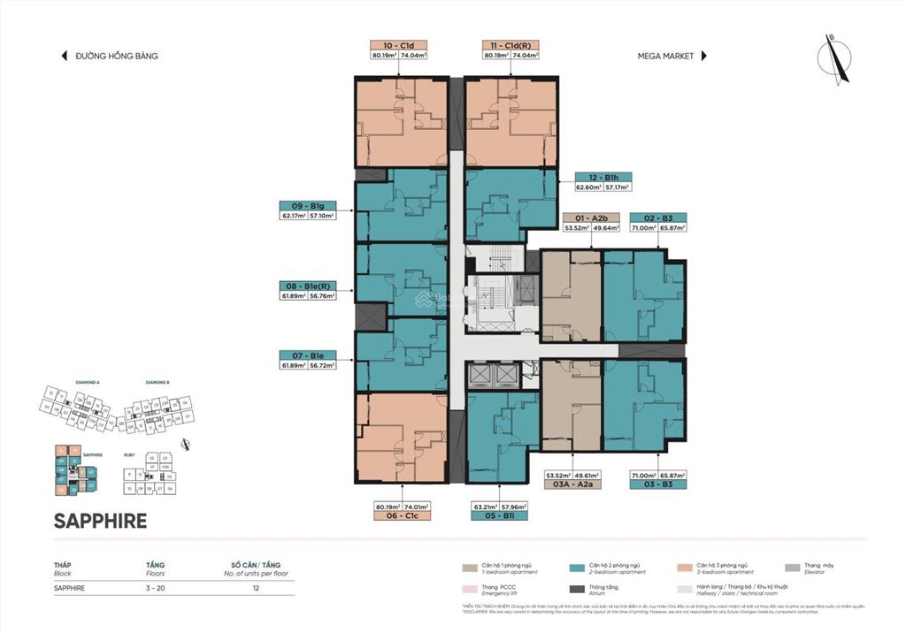 Căn hộ đẹp tòa sapphire gem park chỉ 3 tỷ, thanh toán 30% nhận nhà 2027