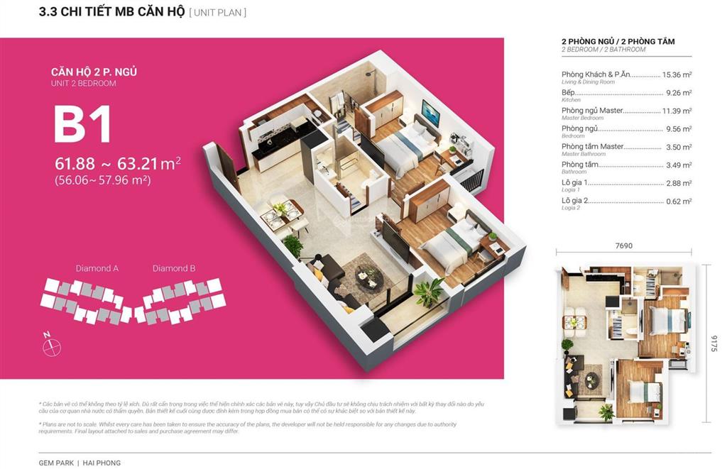 Căn hộ 2pn lý tưởng cho vợ chồng trẻ trả góp nhẹ nhận nhà năm 2027