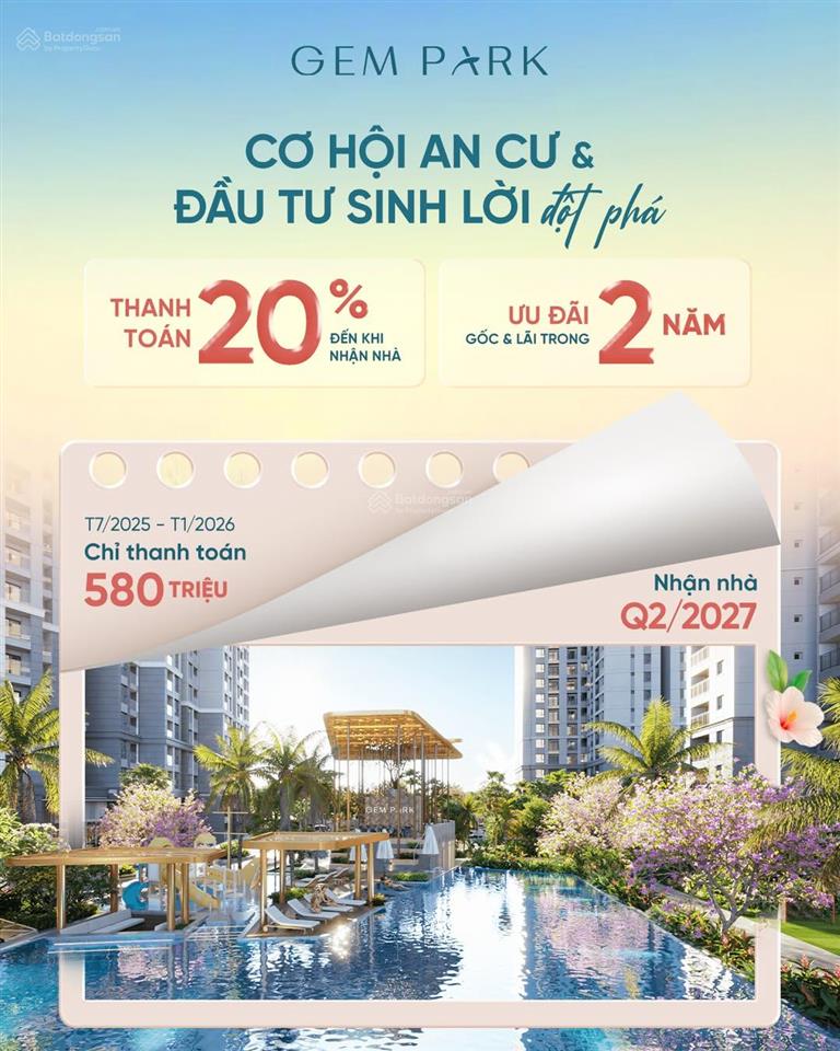 Căn hộ 2pn lý tưởng cho vợ chồng trẻ trả góp nhẹ nhận nhà năm 2027