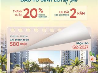 Căn hộ 2pn lý tưởng cho vợ chồng trẻ trả góp nhẹ nhận nhà năm 2027