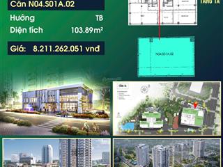 Shop thương mại tầng 2 berriver jardin sở hữu lâu dài 103m2 chỉ 8,2 tỷ
