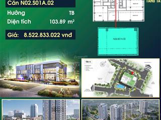 Bán shop chân đế tầng 2 tòa n02 berriver jardin long biên giá 8,5 tỷ