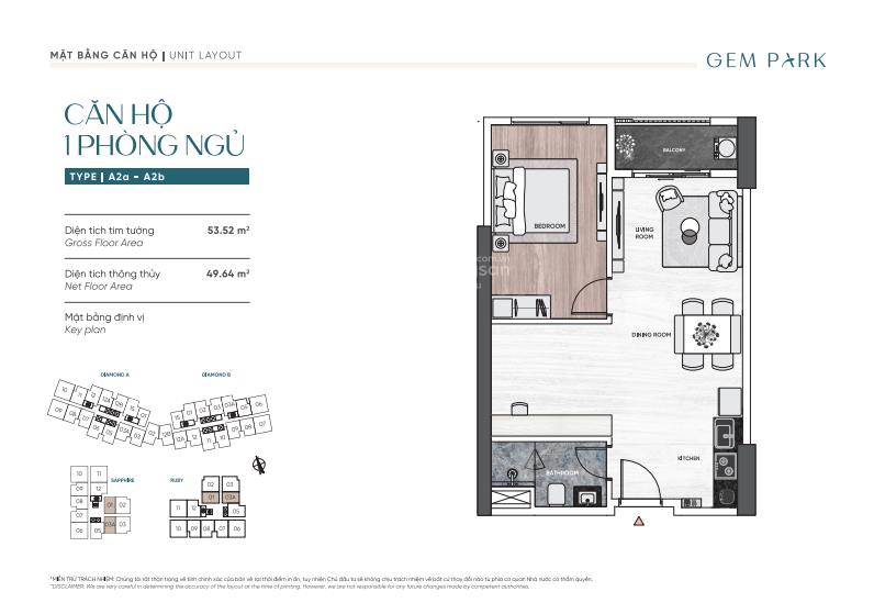 Nổi bật trong giỏ hàng đặc biệt gem park căn 1pn + 1 tòa ruby chỉ 2 tỷ