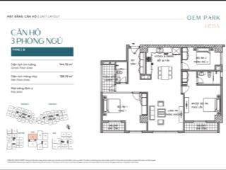 Chỉ 3,2 tỷ sở hữu căn hộ 3pn 94,4m2 nhận nhà ở ngay tại gem park hải phòng