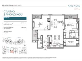 Bán căn hộ 3pn cao cấp gem park hải phòng 129m chỉ 4,4 tỷ | nhận nhà ngay | đã có sổ hồng