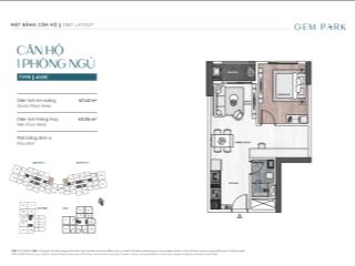 Căn hộ 1pn gem park hải phòng 50m² giá từ 1,8 tỷ full nội thất cao cấp