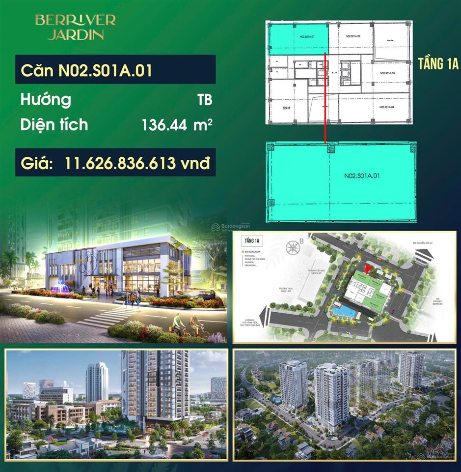 Shop khối đế berriver jardin 136,44m | tầng 2 | sở hữu mặt bằng kinh doanh ngay tại khu dân cư
