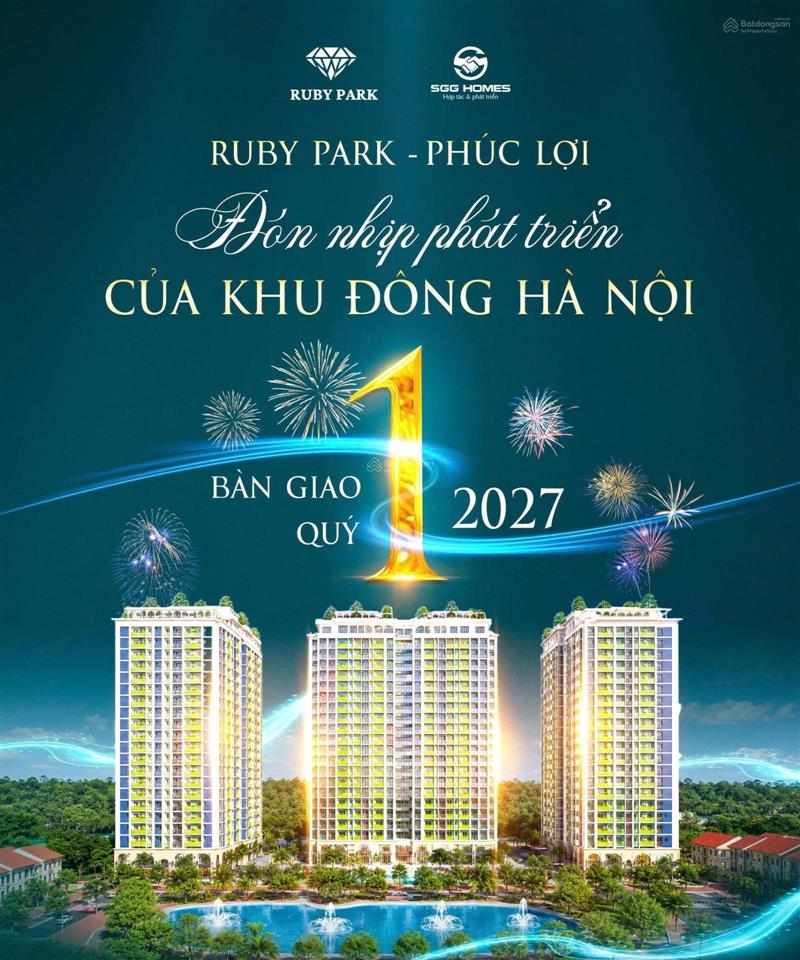 Ruby park phúc lợi căn hộ 3pn 87m2 giá 5,650 tỷ