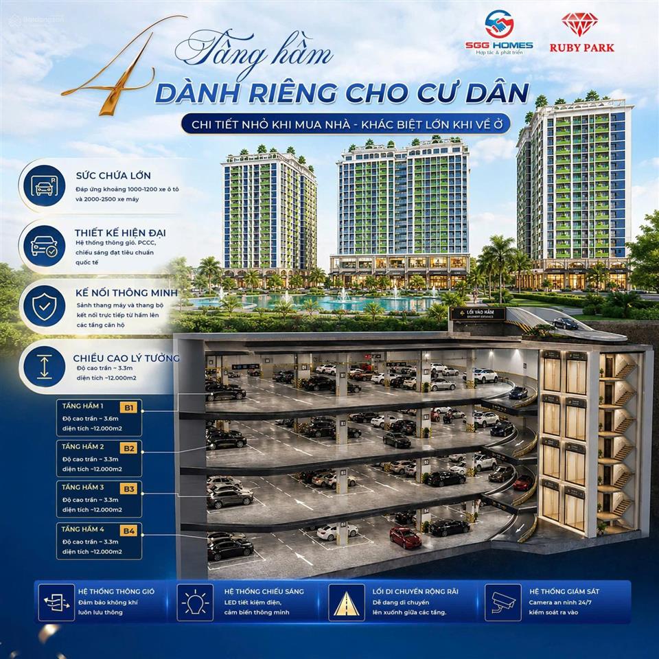 Ruby park phúc lợi căn hộ 3pn 87m2 giá 5,650 tỷ