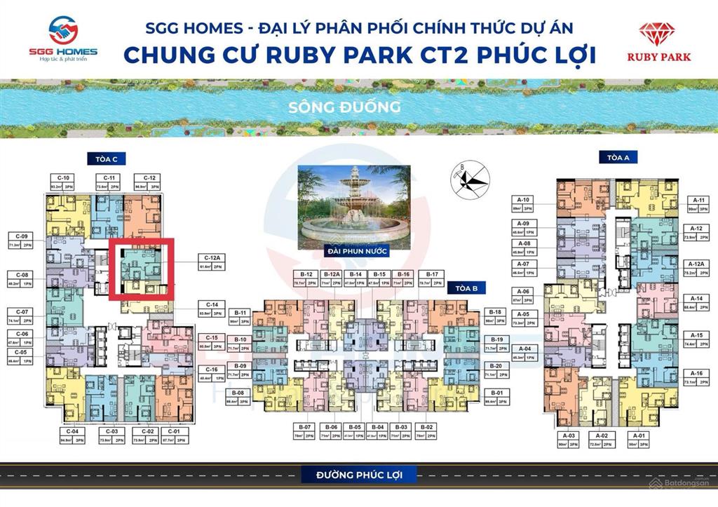 Ruby park phúc lợi căn hộ 2pn 61,6m giá chỉ 3,6 tỷ