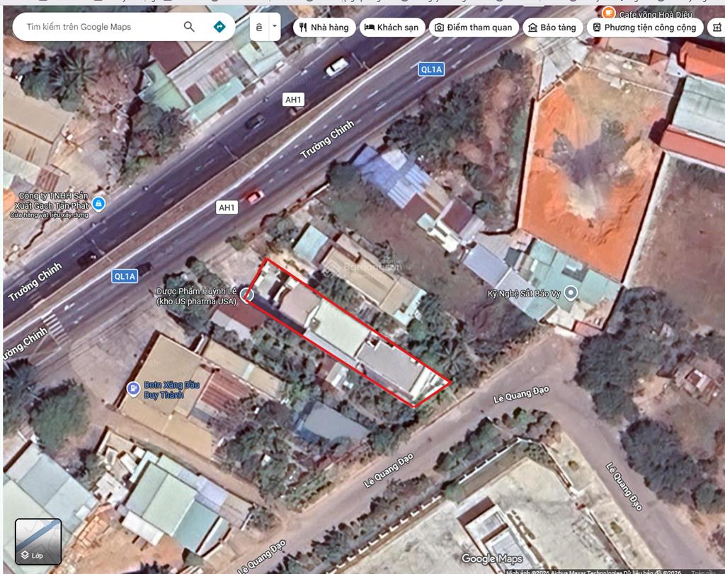 Mặt tiền ql 1a, hơn 500m2, 200 thổ cư, 2 mặt tiền