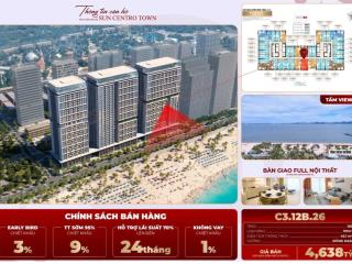 E mạnh độc quyền duy nhất căn 1pn+ trực diện biển hướng đông nam, giá nét 4 tỷ. nội thất đầy đủ