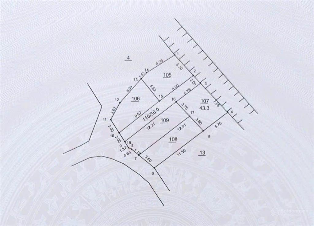 Bán lô đất 43.3m2 vuông vắn, 2 mặt thoáng/10m ra lối ô tô qua như ảnh tại bình minh, thanh oai
