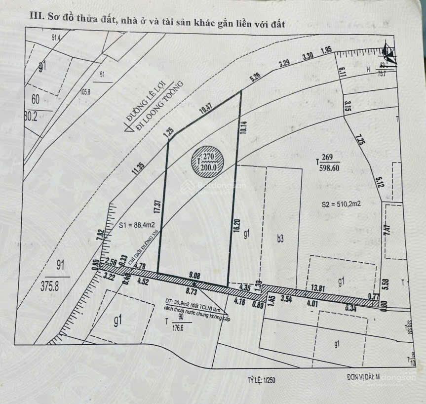 Chính chủ bán đất mặt đường lê lợi, 12 tỷ, 200m2, uy tín đẹp, nhiều tiện ích