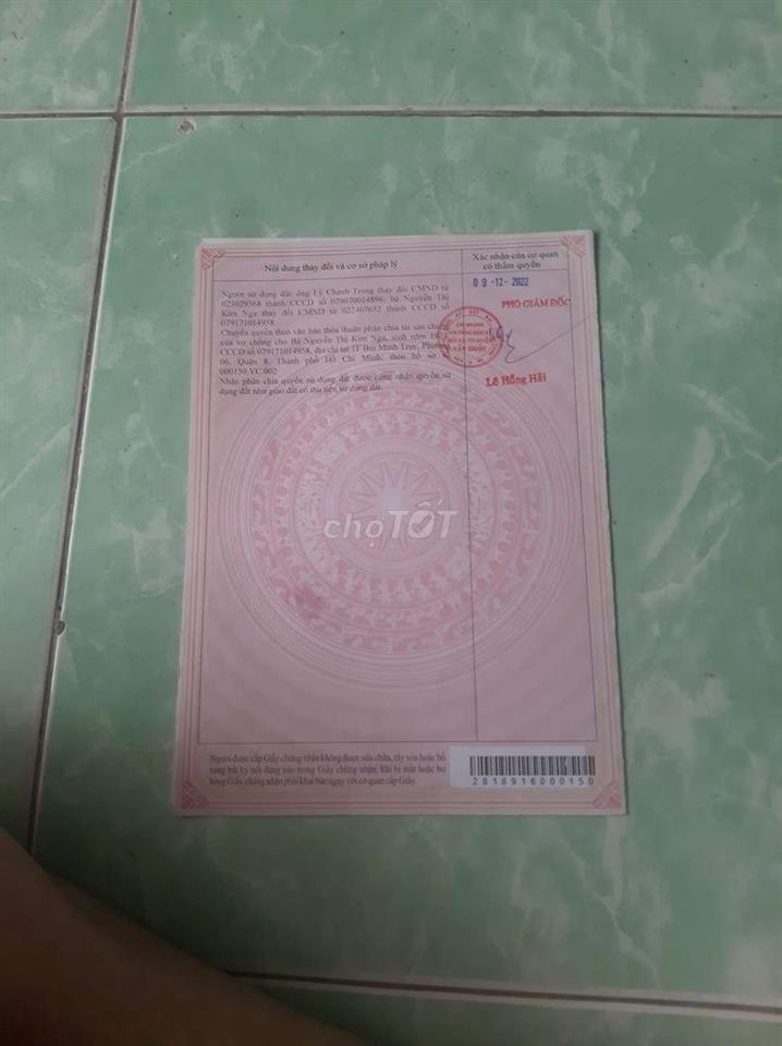 Bán đất thổ cư chính chủ