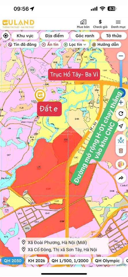 Bán gấp mảnh đất ngay trung tâm hoà lạc giá nhỉnh 1 tỷ, sẵn sổ