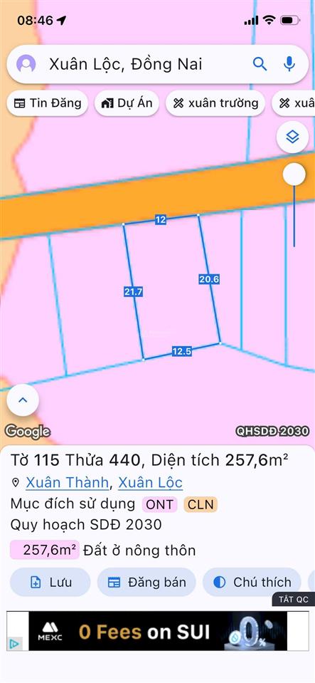 Cần bán lô đất 12m, đường láng  tre xuân thành, xã suối cao cũ giá siêu hời