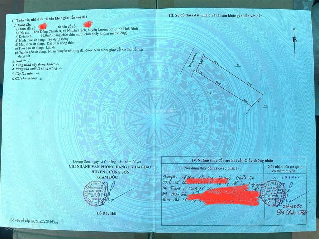 Bán 99m2 đất sát kcn phú sơn 200ha, lương sơn, phú thọ. giá chỉ 2,x tỷ. cách xuân mai hn 5km