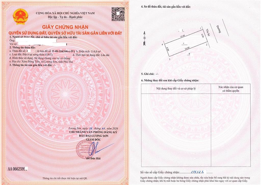 Bán 114m2 phương đông, lương sơn, phú thọ. giá 2,3 tỷ. cách xuân mai hn 5km