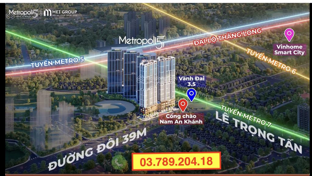 Tôi có căn 2 ngủ đẹp nhất ở dự án metropoli5, an khánh, hoài đức, hà nội chiết khấu 10%. 0378 920 ***