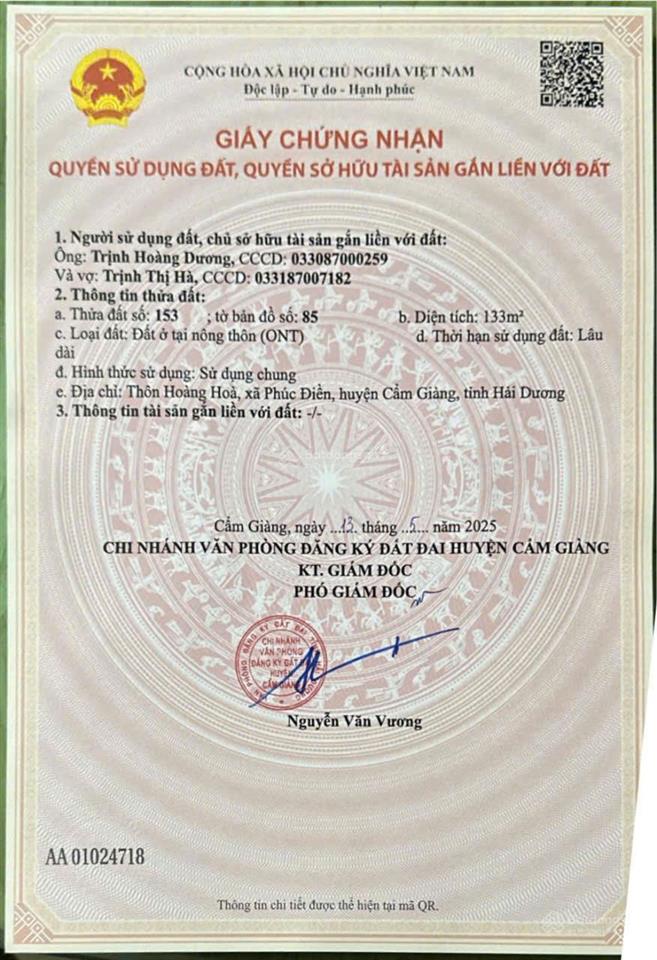 Siêu phẩm đất 2 mặt tiền trung tâm phát triển công nghiệp. chỉ 1,5 tỷ, không có giá nào tốt hơn