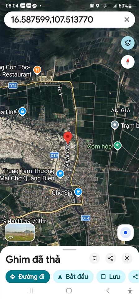 Đất mặt tiền đường nguyễn vịnh thị trấn sịa giá rẻ