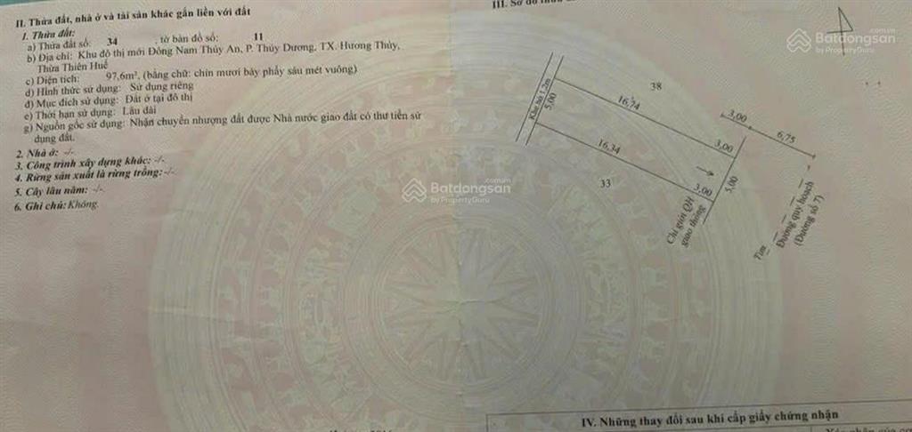 Đất khu quy hoạch đông nam thủy an gần 98m2