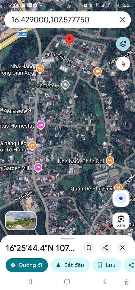 Đất khổ biệt thự tại kqh cầu lim, minh mạng huế