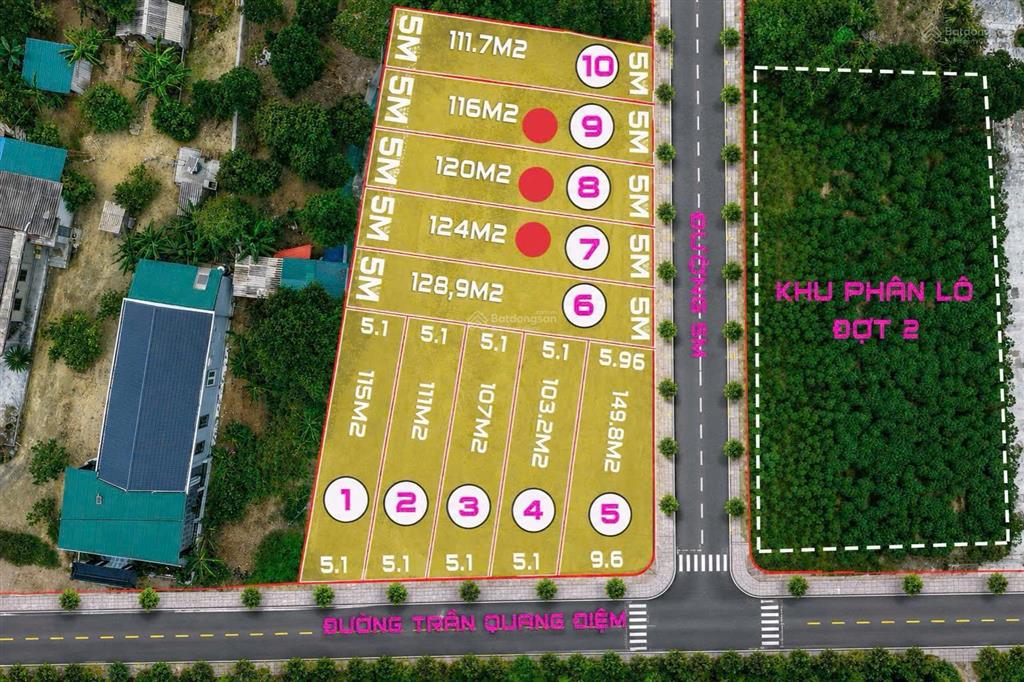 Đất mặt tiền đường trần quang diệm, giá 4** triệu