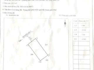 Cần bán nhanh lô đất tái định cư kim long, sau lưng trường tiểu học
