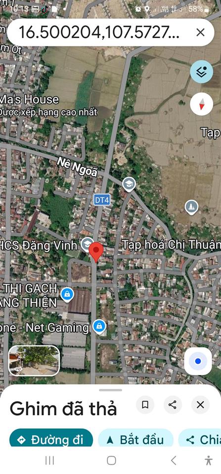 Đất đối diện trường cấp 2 đặng vinh, hương vinh (đường nguyễn văn linh nối dài)