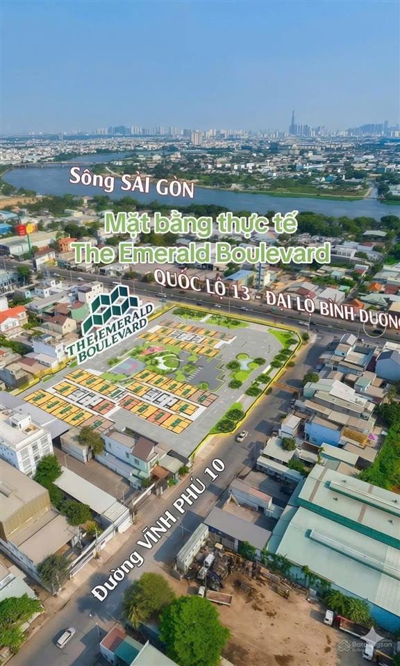 Siêu phẩm hạng a mặt tiền quốc lộ 13 chỉ 62tr/m2 the emerald boulevard giá gốc đợt 1 chiết khấu 7%