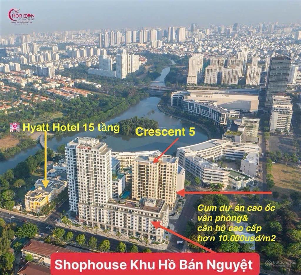 Bán shophouse dự án the horizon phú mỹ hưng, 2 tầng, 177m², ngang 8x11, 54 tỷ. sẵn kinh doanh