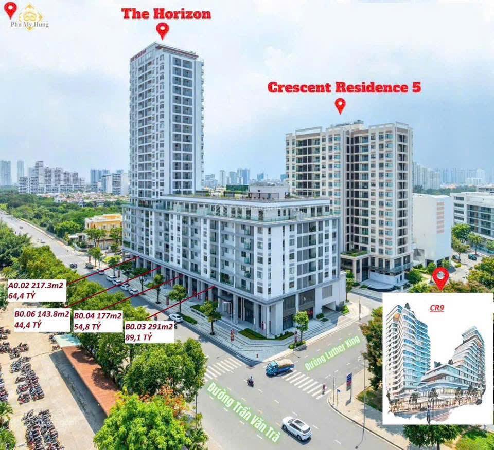 Cđt phú mỹ hưng bán shophouse the horizon, 2 tầng, 177m2, ngang 8x11, 54 tỷ. sẵn kinh doanh