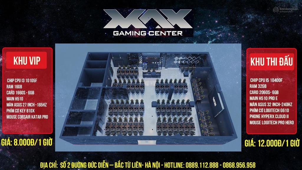 Cho thuê mặt bằng kinh doanh văn phòng 300m² trung tâm quận bắc từ liêm