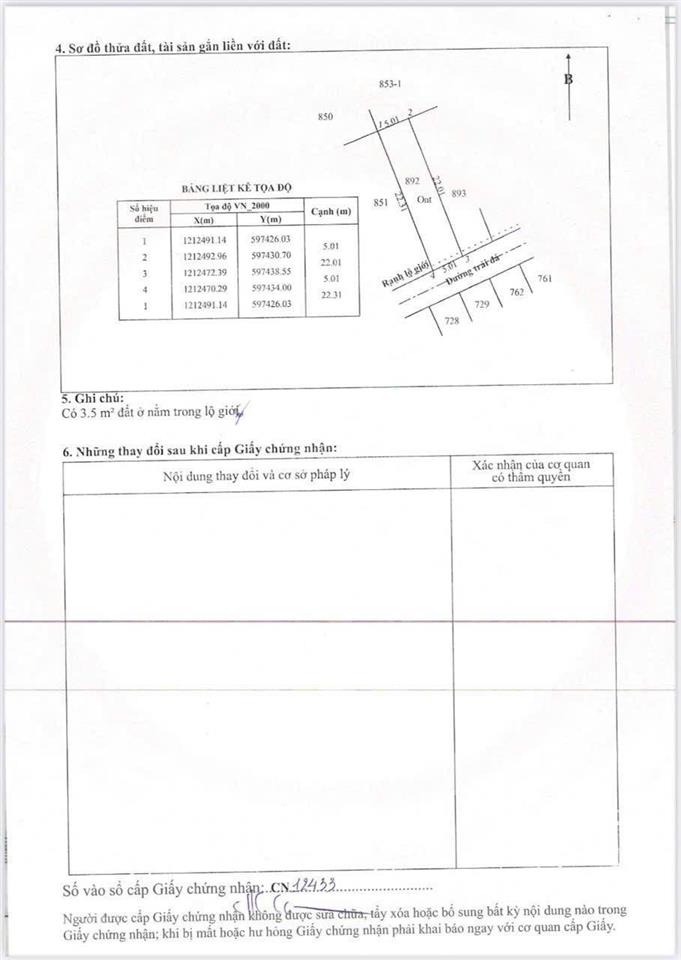 Bán đất thổ cư 5x21m (109m2) mặt tiền đường 5m xã bình mỹ