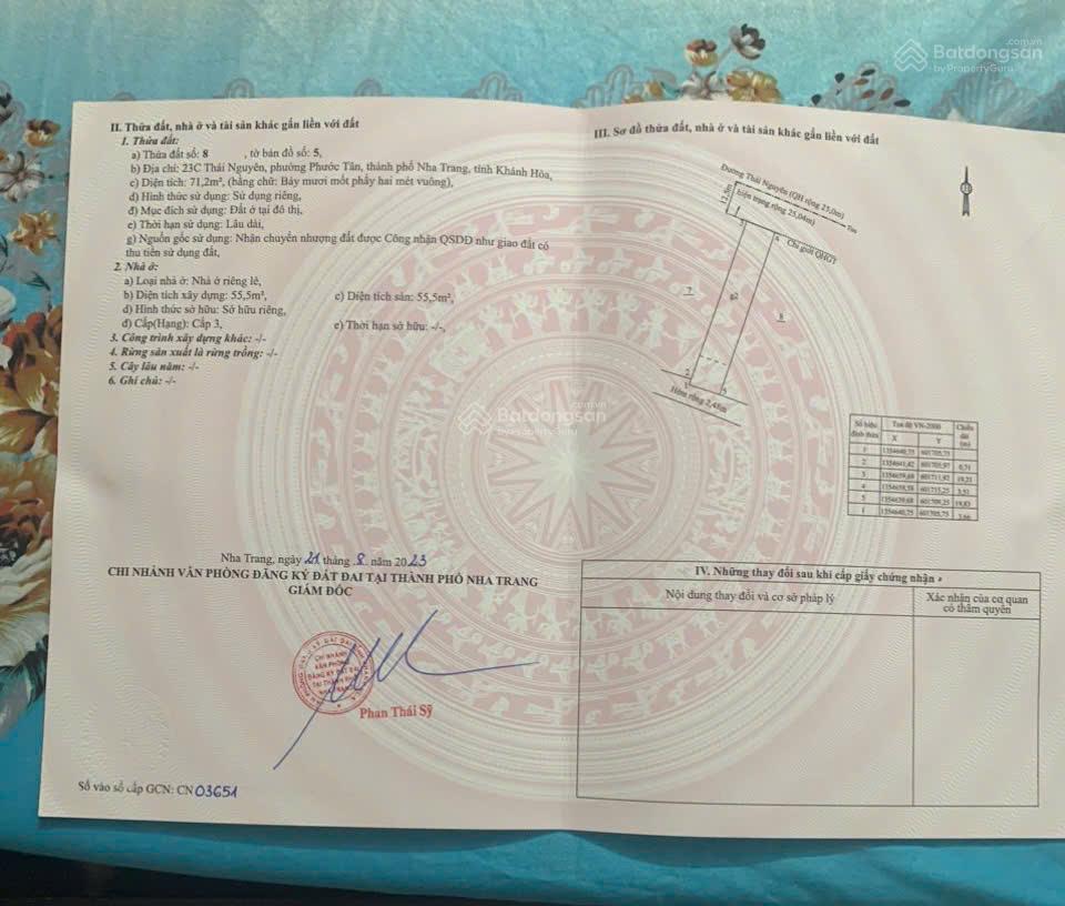  bán nhà 2 mặt tiền đường thái nguyên, trung tâm nha trang khu vực sầm uất ( chính chủ)