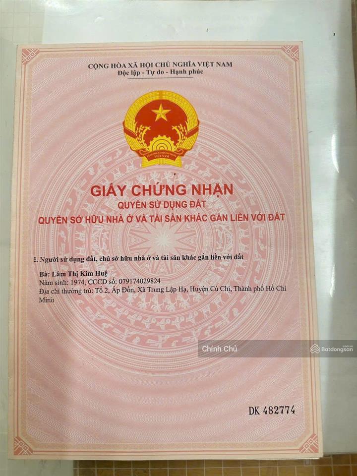 Chính chủ cần bán gấp lô đất 940m², tặng nhà 1 trệt 2pn, sẵn sổ tại mặt tiền tỉnh lộ 7, củ chi