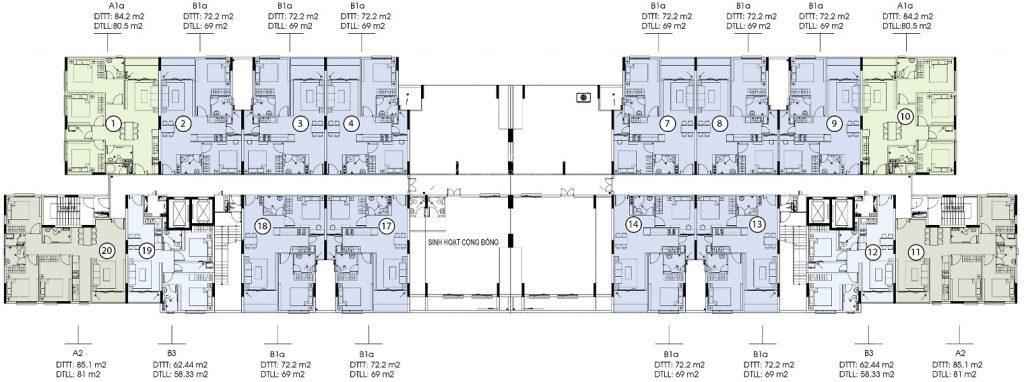 Bán căn hộ chung cư saigon skyview, 4,58 tỷ, 70m2, view đẹp, giá tốt