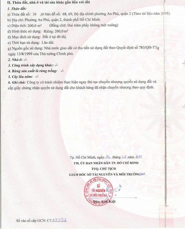 Bán nhà mặt tiền lương định của, p. an phú, quận 2 dt 10x20m hầm + 3 lầu  95 tỷ