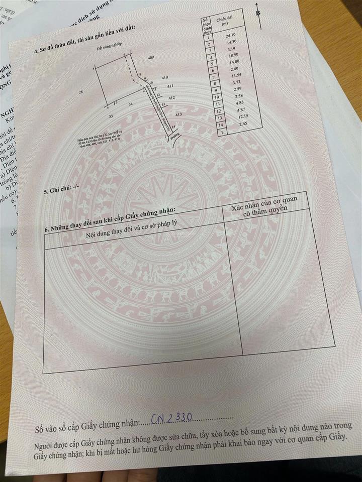 Bán 260m2 thổ cư giáp vin3 như quỳnh  hưng yên có thể chia 5 lô đẹp  đường apphan vào đất