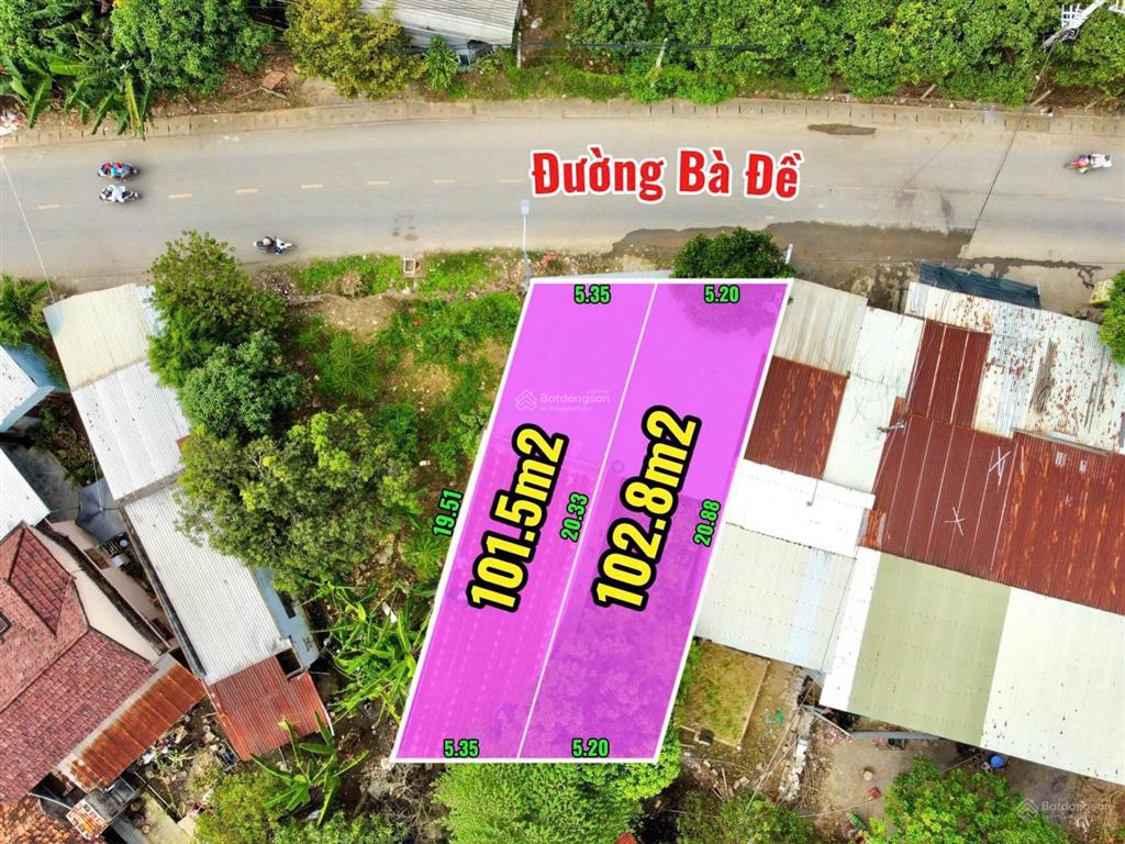 Bán đất mặt đường bà đề xã diên an ( diên khánh mới ) 101.5m2 chỉ 3ty552 bao sổ