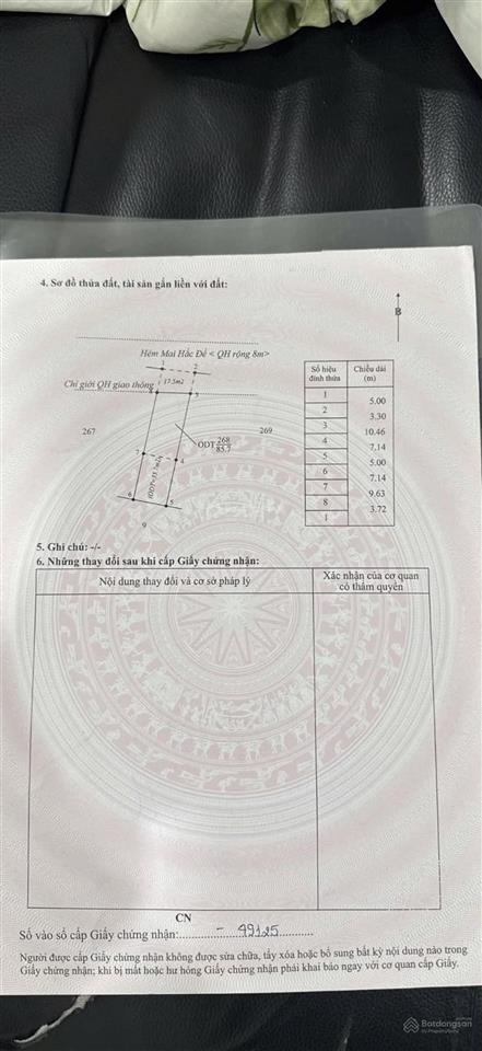 Đất hẻm 170 đường mai hắc đế, diện tích 11 x 20,5 thổ cư 135,7m2 đã tách 2 sổ